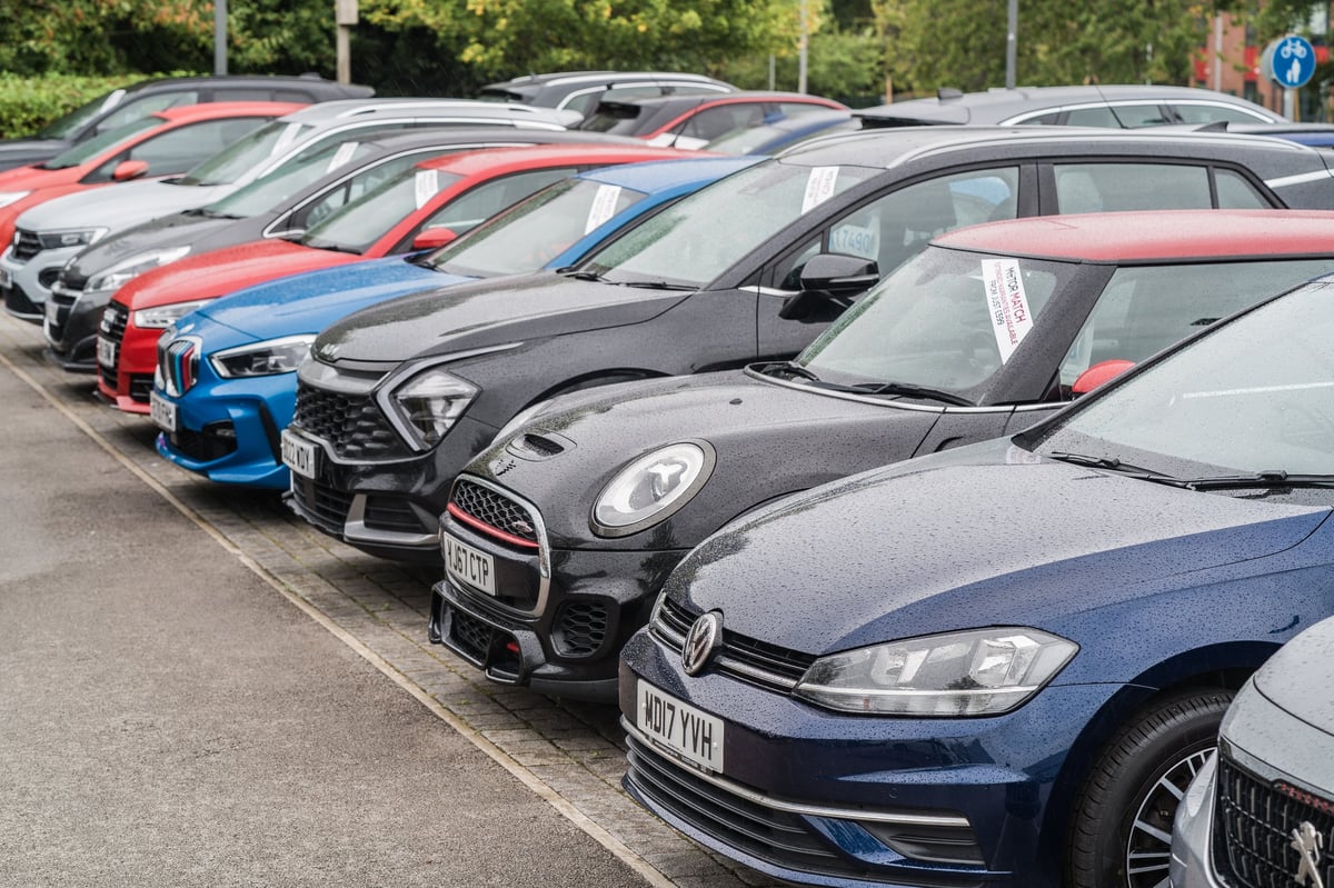 Row of cars at the dealership